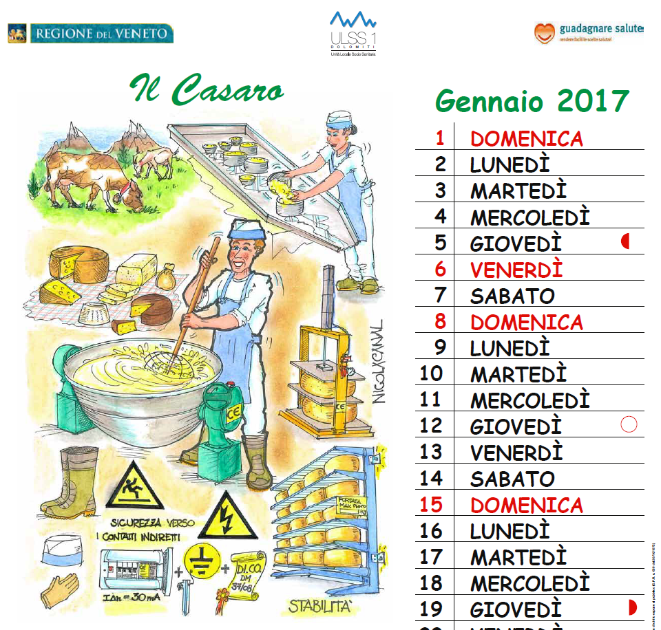 Calendario 2017 della Sicurezza di Nicola Canal