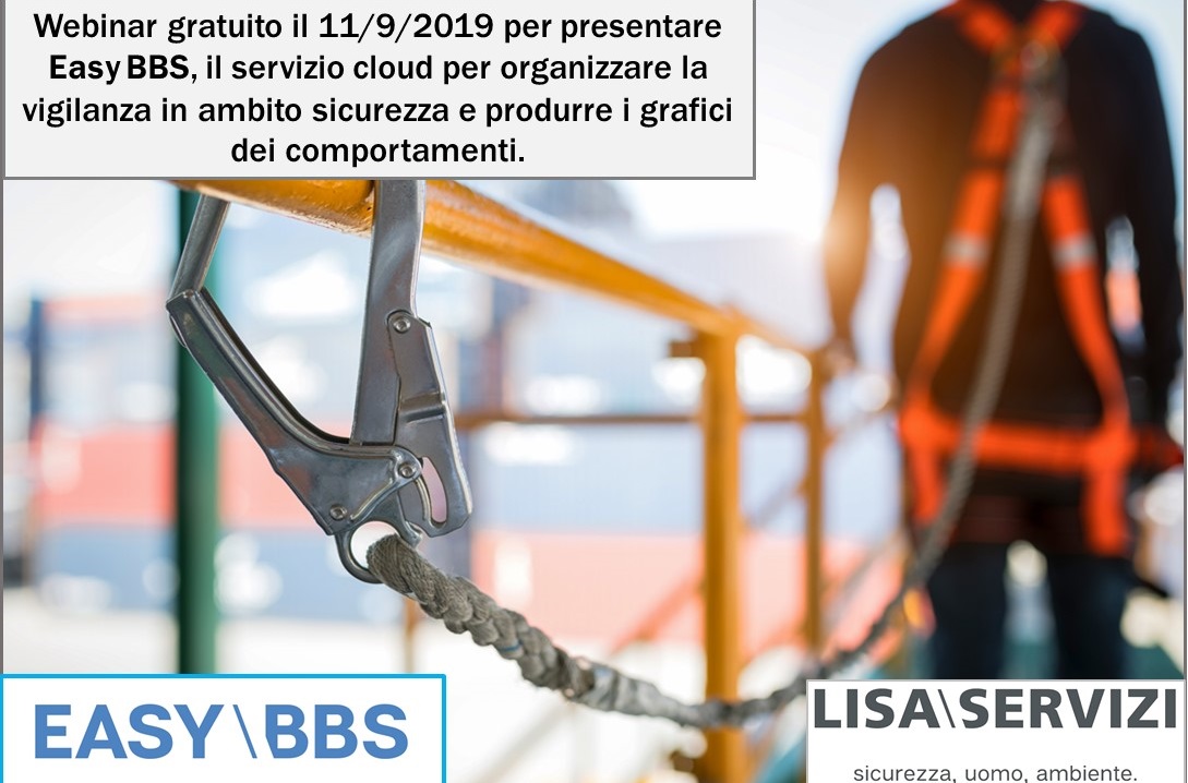 Webinar Easy BBS software per la misura dei comportamenti Webinar Easy BBS software per la misura dei comportamenti