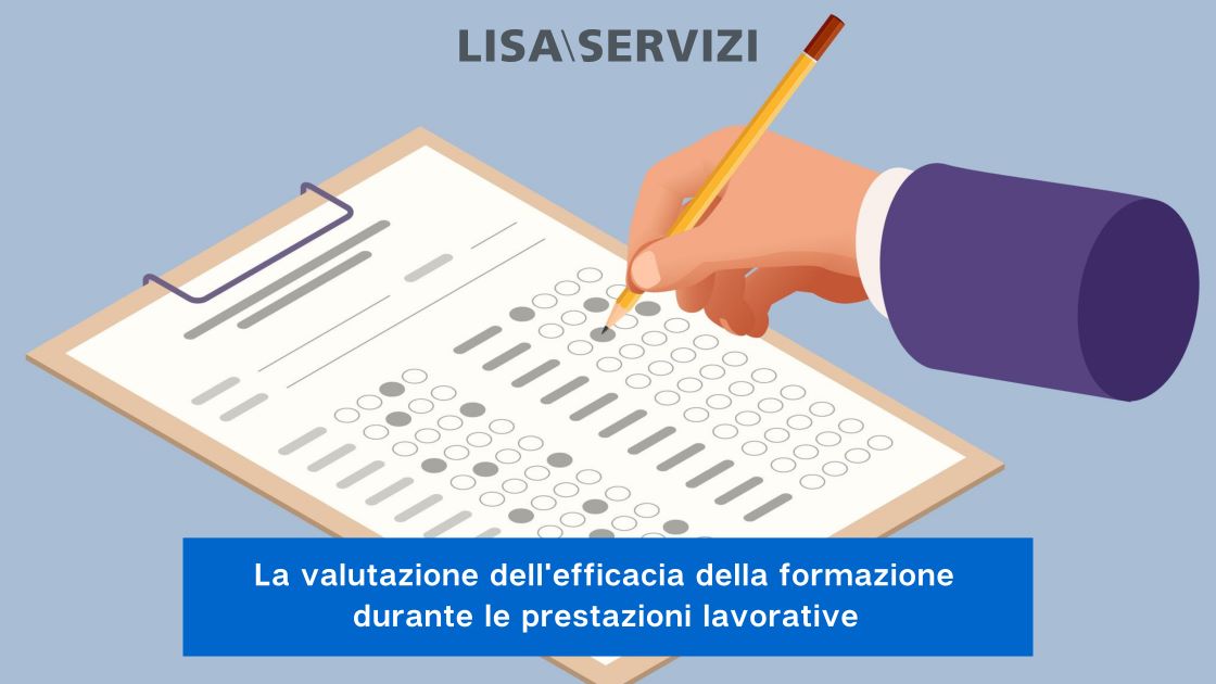 La valutazione dell'efficacia della formazione durante le prestazioni lavorative