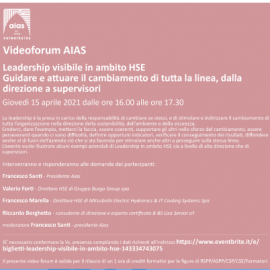 Leadership visibile in ambito HSE- Guidare e attuare il cambiamento di tutta la linea, dalla direzione ai supervisori