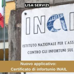 Nuovo applicativo per certificato di infortunio INAIL