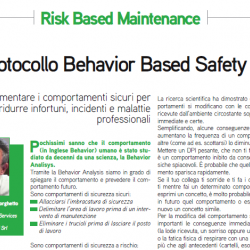 Articolo sulla Behavior Based Safety sulla rivista Manutenzione tecnica e Management