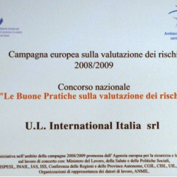Premio buone prassi valutazione rischi Lisa Servizi - UL International