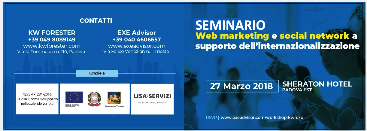 SEMINARIO Web marketing e social network a supporto dell’internazionalizzazione SEMINARIO Web marketing e social network a supporto dell’internazionalizzazione