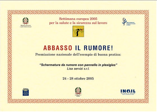 premio rumore Lisa Servizi