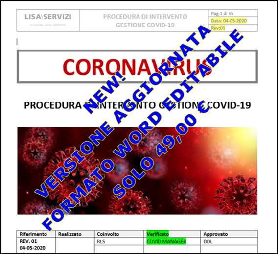 Procedura sicurezza anticontagio covid-19