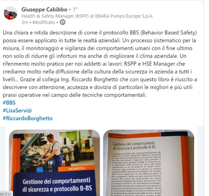 libro sulla gestione dei comportamenti e Behavior Based Safety