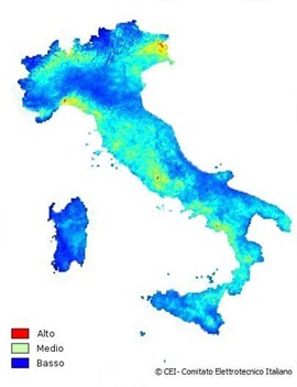 Mappa isoceraunica italiana del CEI